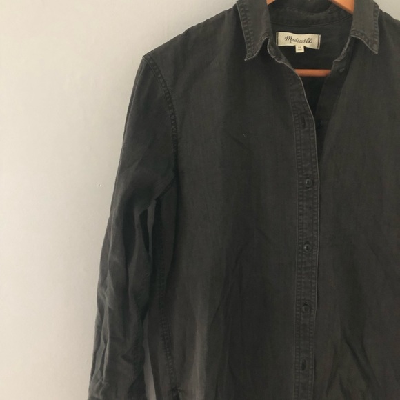 Madewell Denim Oversized Ex-Boyfriend Shirt in Lunar Wash XS - Picture 5 of 12